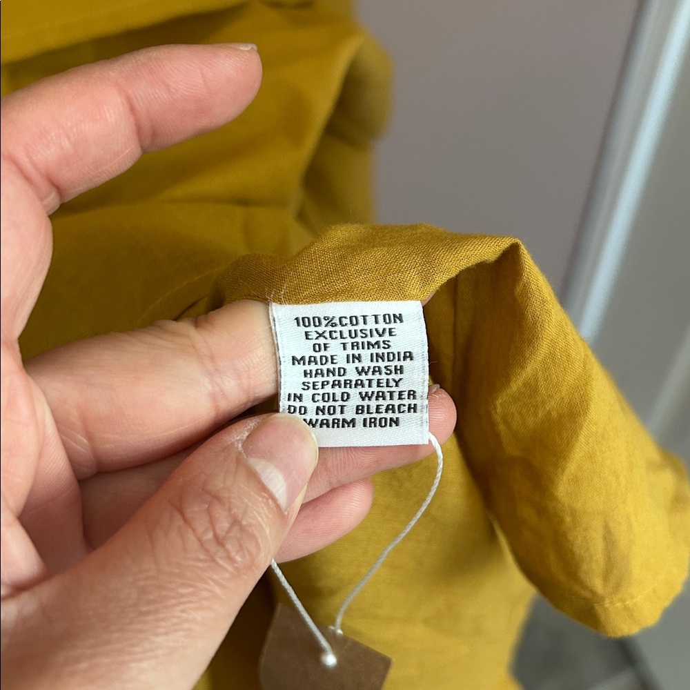 NWT Chakeris Charleston Yellow Flowy Cut out Maxi Dress Off the Shoulder Size S - Picture 13 of 15